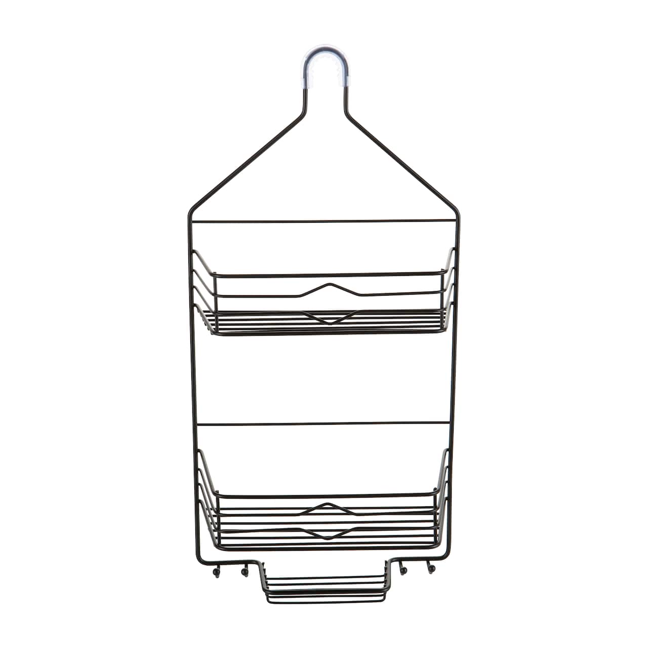 Bath Bliss Matte Black 2 Tier Aztec Shower Caddy